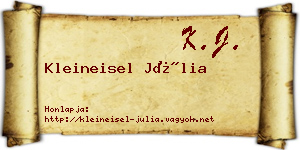 Kleineisel Júlia névjegykártya